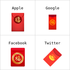 Enveloppe rouge emojis
