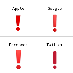 Kırmızı ünlem işareti emoji