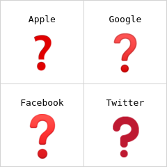 Rødt spørsmålstegn emoji