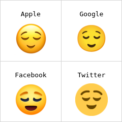Rahatlamış yüz emoji