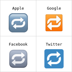 Flechas hacia la izquierda y hacia la derecha formando un círculo abierto en sentido horario Emojis