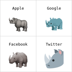 Rhinocéros emojis
