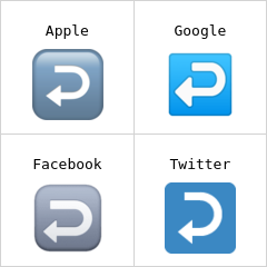 Pijl naar rechts die naar links draait emoji