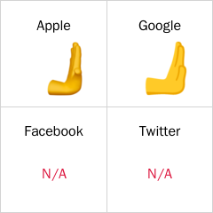 Hånd skubber mod højre emoji