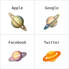 Planète à anneaux emojis