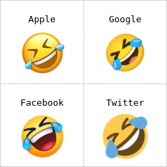Gezicht dat op de grond rolt van het lachen emoji