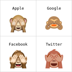 Sich die Augen zuhaltendes Affengesicht Emoji