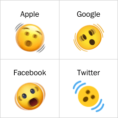 Skjelvende fjes emoji