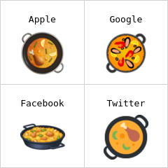 Caçarola com comida emoji