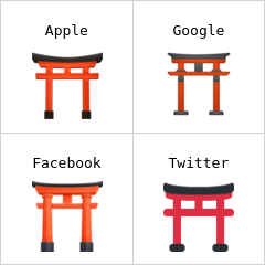 šintoistická svatyně emodži