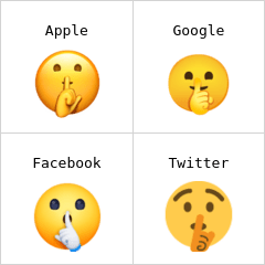 Gezicht dat tot stilte maant emoji