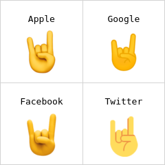 Saudação do rock emoji
