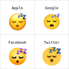 śpiąca twarz emoji