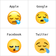 Visage endormi emojis