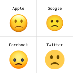 Slightly frowning face emoji