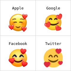 χαμογελαστό προσωπάκι με καρδούλες emoji