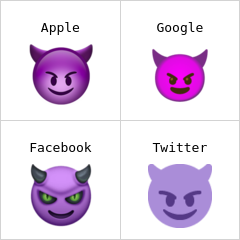Boynuzlu gülen yüz emoji