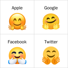 Twarz z gestem przytulania emoji