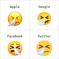 Hapşıran yüz emoji