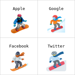 Snowboardista emodži