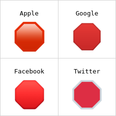 восьмикутний червоний знак емодзі