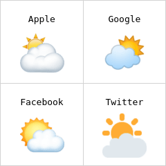 Sun behind cloud emoji