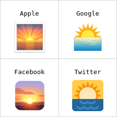 Wschód słońca emoji