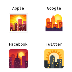 Matahari terbenam emoji