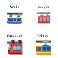 Kereta api landasan tergantung Emoji