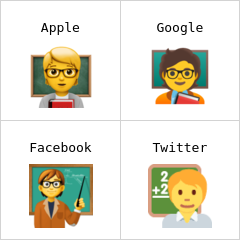 Professora na escola emoji