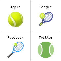 Pelota y raqueta de tenis Emojis