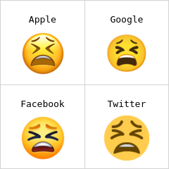 κουρασμένο πρόσωπο emoji