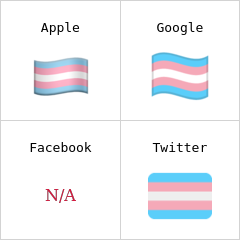 Flagg for transkjønnede emoji