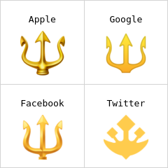 Emblema de tridente emoji