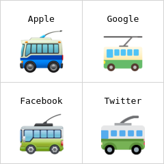 Trolleybus emojis
