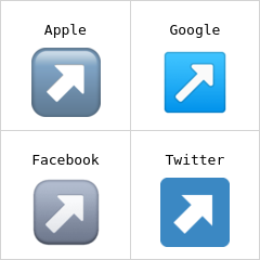 Freccia rivolta verso destra che punta in alto Emoji