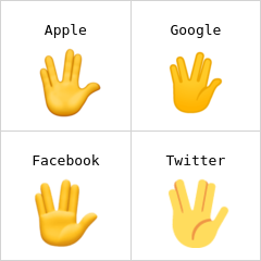 Vulkanischer Gruß Emoji