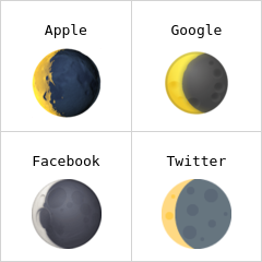 Waning crescent moon emoji