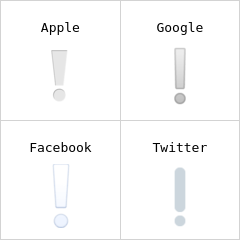 Point d’exclamation blanc emojis