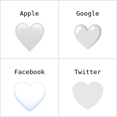 Beyaz kalp emoji
