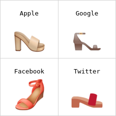 Naisen sandaali emojit