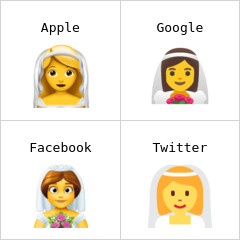 Kvinde med brudeslør emoji