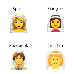 Duvaklı kadın emoji