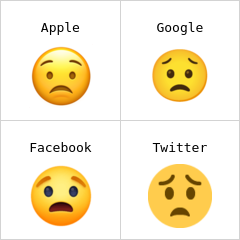 Worried face emoji
