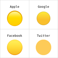 Keltainen ympyrä emojit