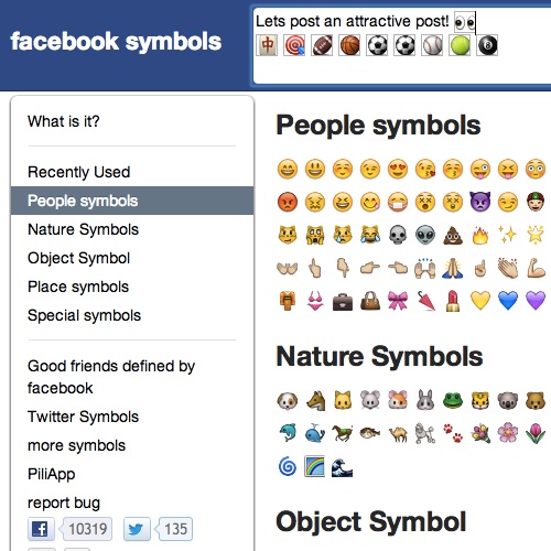 facebook emoticons like