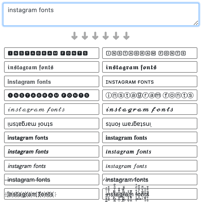 Instagram font generator