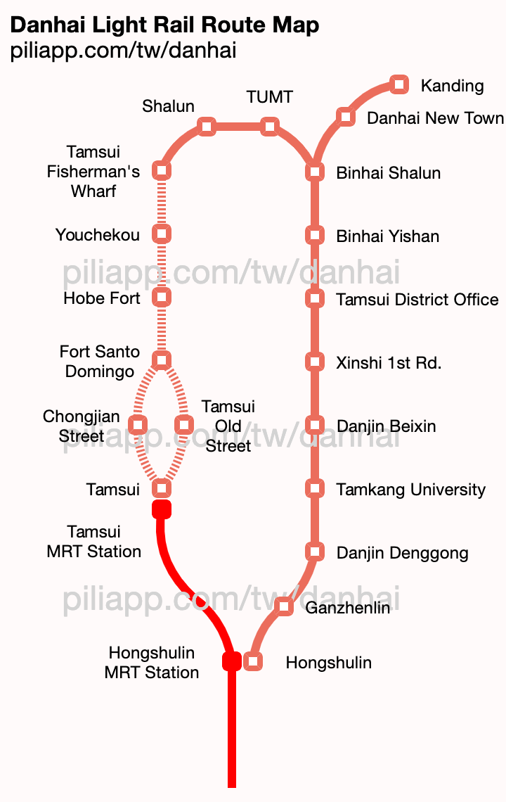 Danhai Light Rail Map Danhai Light Rail Route Map Danhai Light Rail Map Danhai Light Rail Route Map