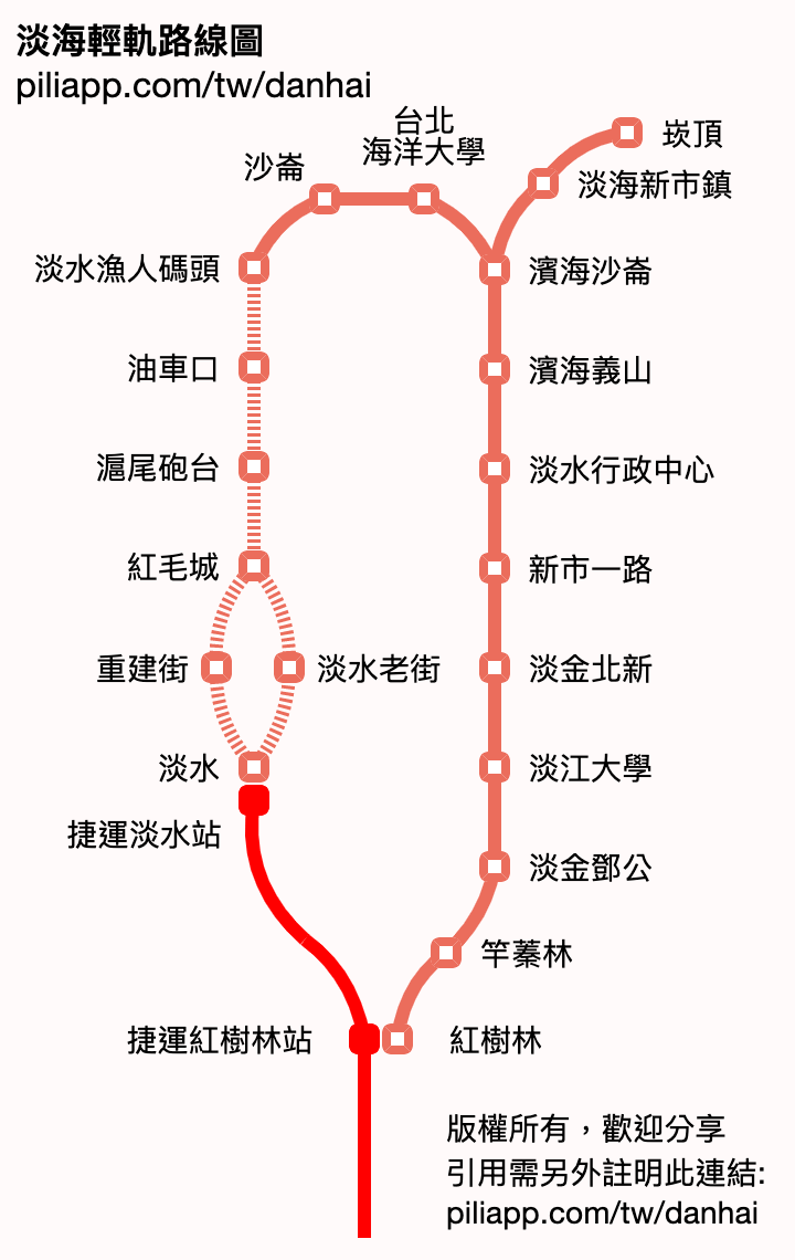 淡海輕軌路線圖