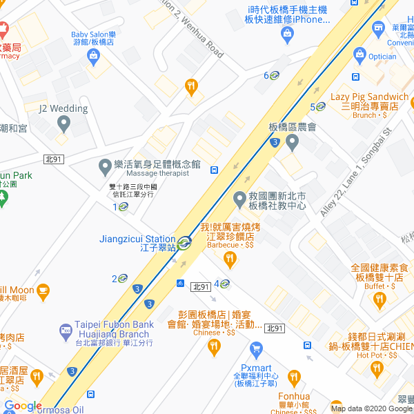 江子翠出口地圖